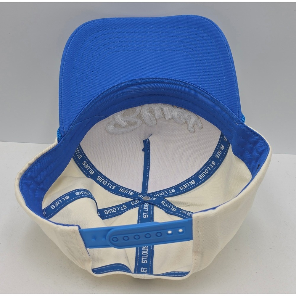 Melonwear St Louis Blues‎ Hat Blue Cream Snapback Cap NHL Hockey - Picture 6 of 9